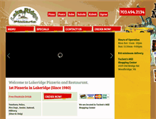 Tablet Screenshot of lkrpizzeria.com